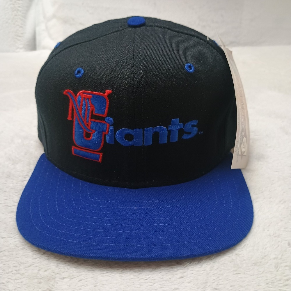 Vtg 90s New York Giants New Era Pro Model Hat Snapback Black Deadstock USA